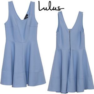 Lulus Jr Sz L Light Blue A-Line Dress
